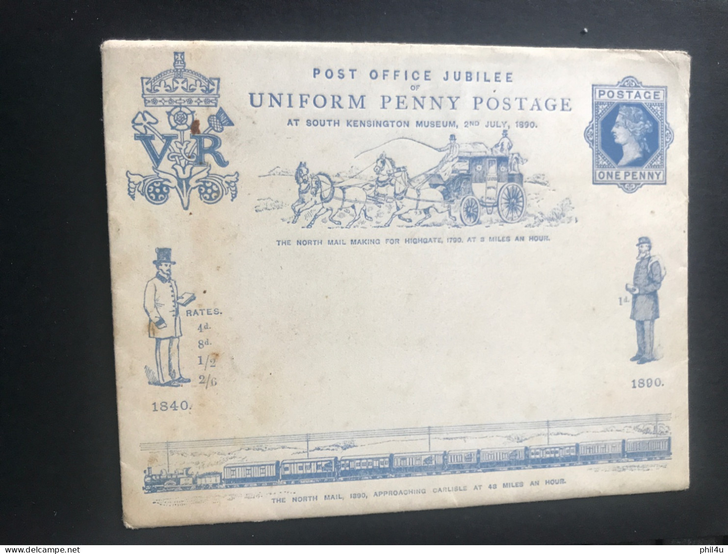 2 GB Post Office Jubilee Uniform Penny 1890 Covers And Cards See Photos - Covers & Documents