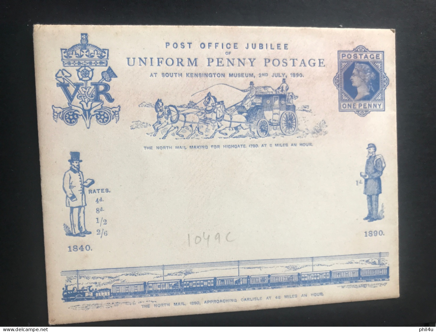 2 GB Post Office Jubilee Uniform Penny 1890 Covers And Cards See Photos - Briefe U. Dokumente