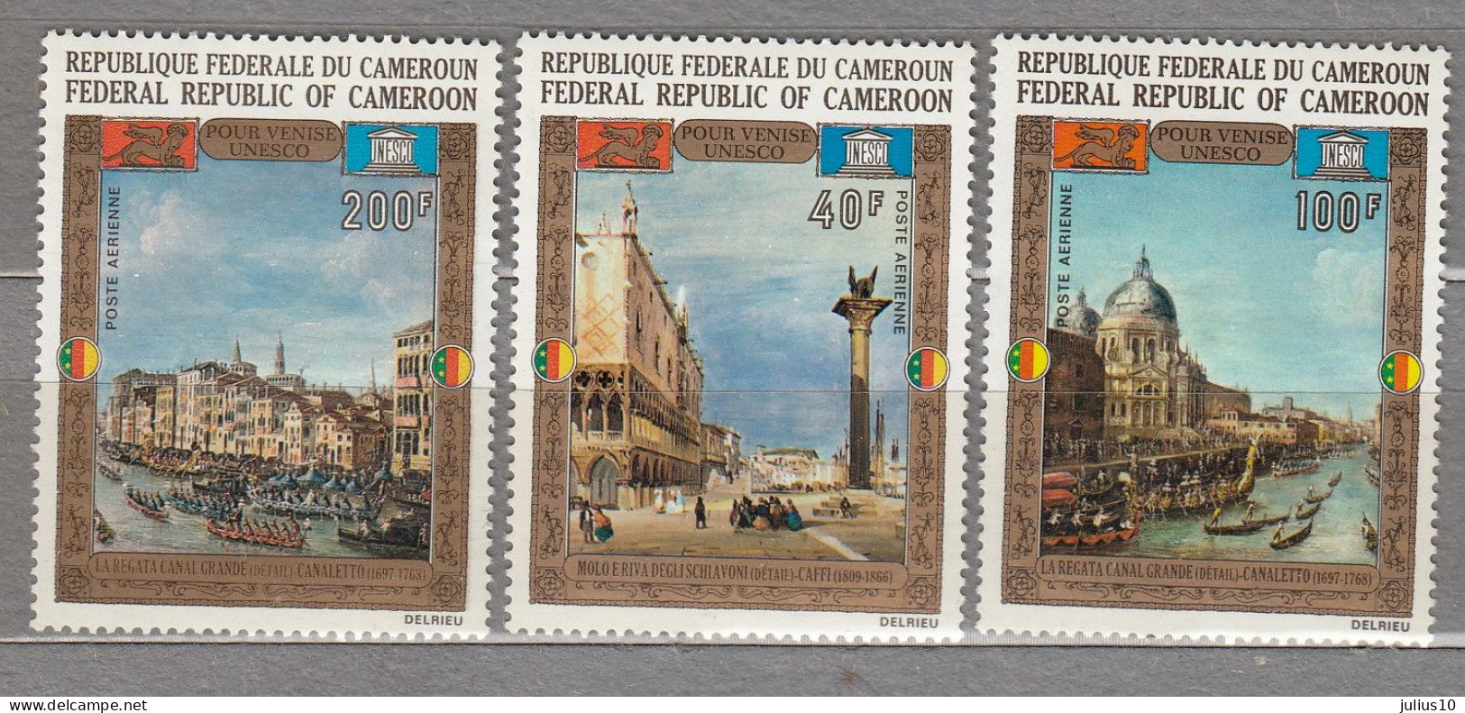 CAMEROUN 1972 MNH(**) UNESCO Campaign To Save Venice Airmail Sc C182-C184 Mi 688-690 #34070 - Cameroun (1960-...)