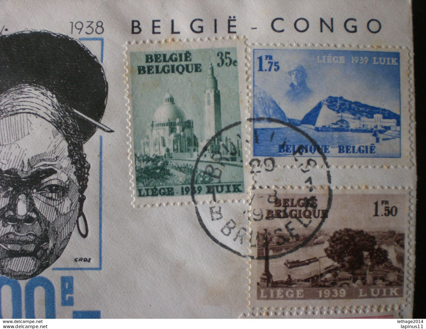 CONGO - BELGIO CONGO - BELGIE BELGIQUE COVER ENVELOPE 1938 AVION AIRMAIL STANLEYVILLE (CONGO) X BRUXELLES (BELGIO ) - Parcel Post