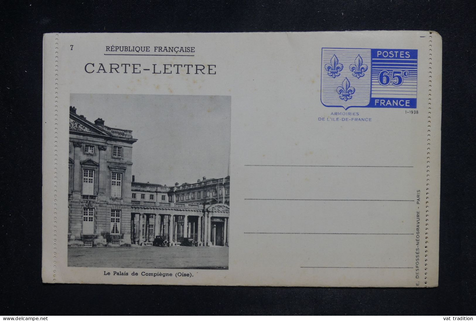 FRANCE - Entier Postal Type Armoiries De L'Île De France , Non Circulé - L 151575 - Kartenbriefe