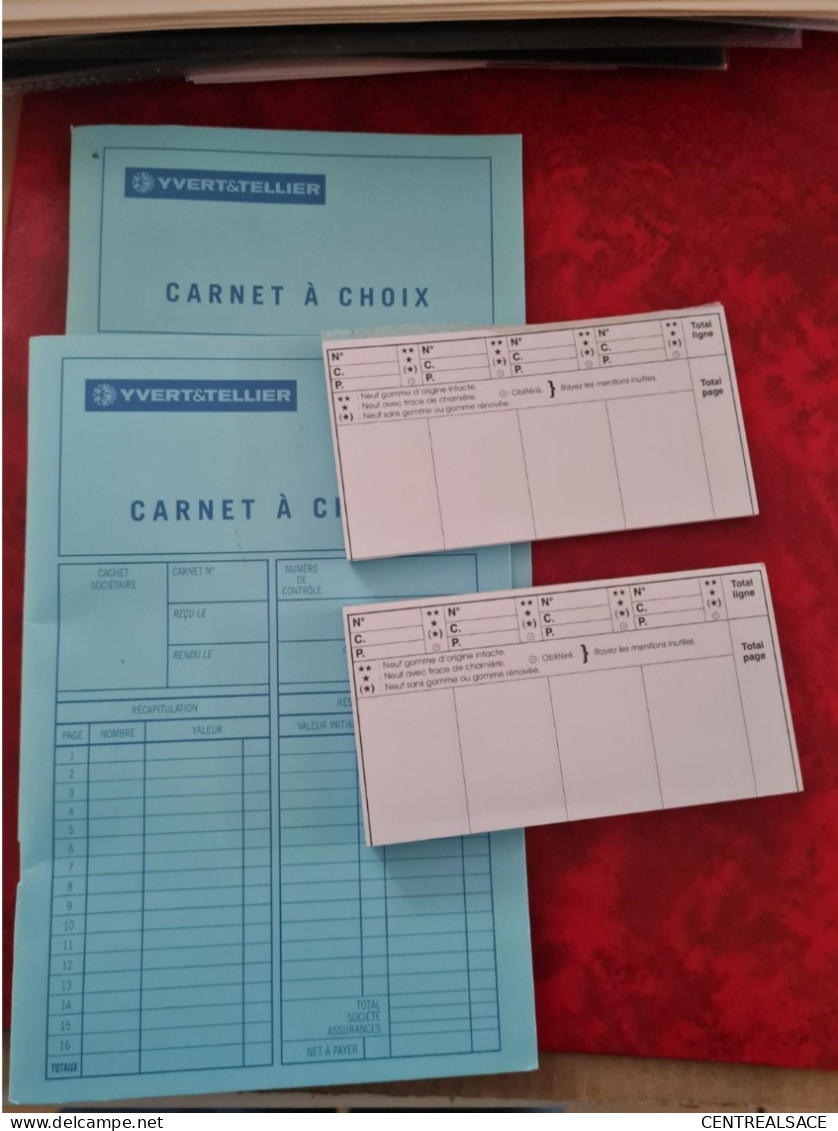 2 CARNETS A CHOIX YVERT ET TELLIER - Andere & Zonder Classificatie