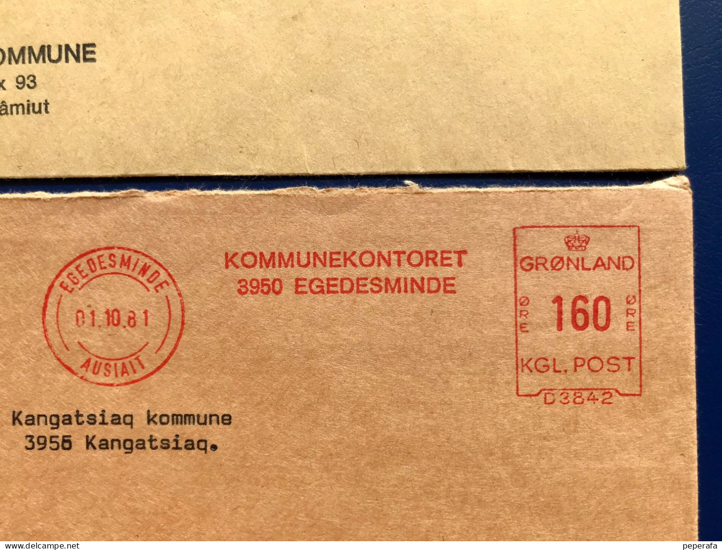 Denmark, Greenland GRØNLAND, 2 COVER POSTAGE METER, FRANQUEO MECÁNICO (FRANCOFILIA 1) - Marcophilie