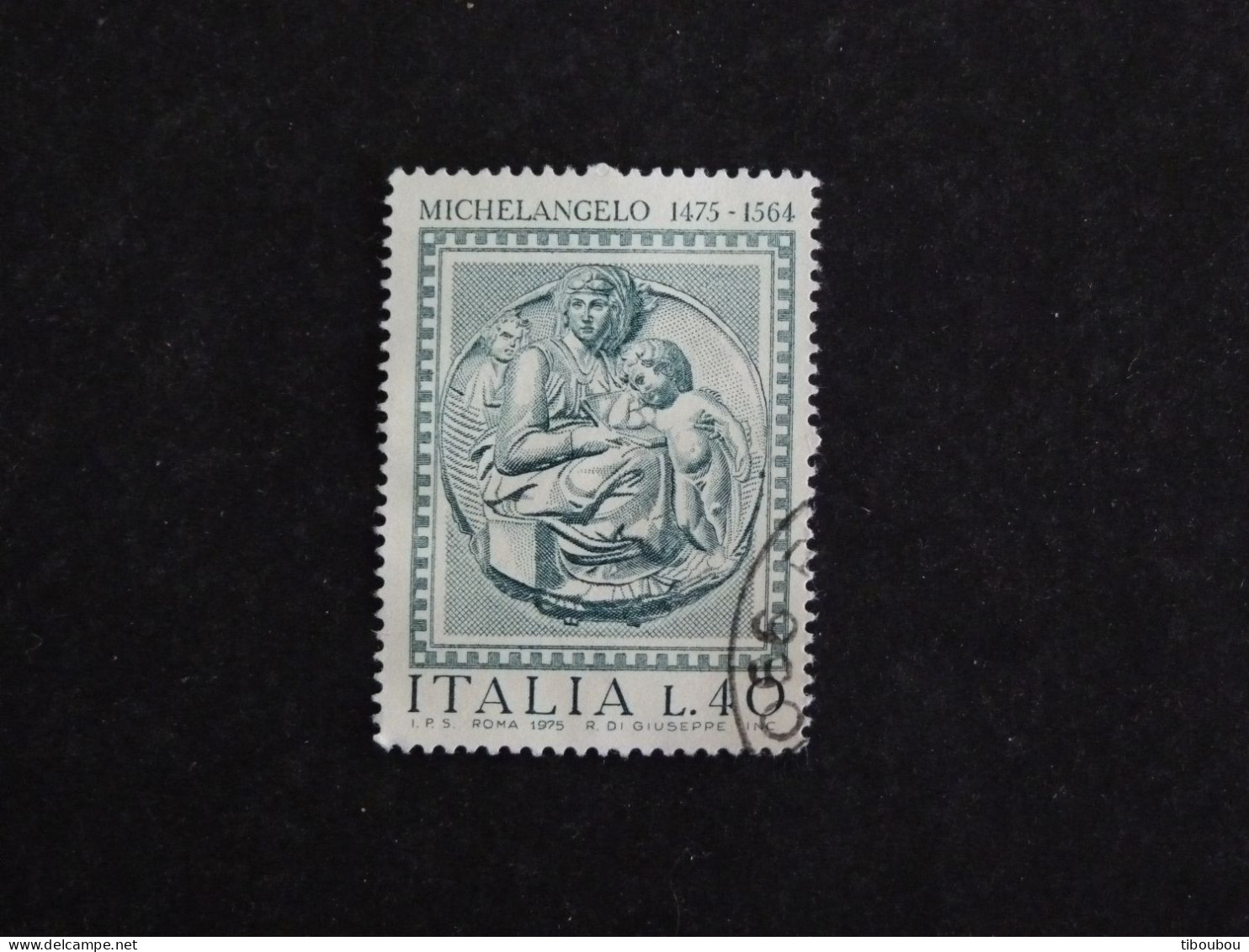 ITALIE ITALIA YT 1216 OBLITERE - MICHEL ANGE MICHELANGELO / LA MADONNE PITTI - 1971-80: Used