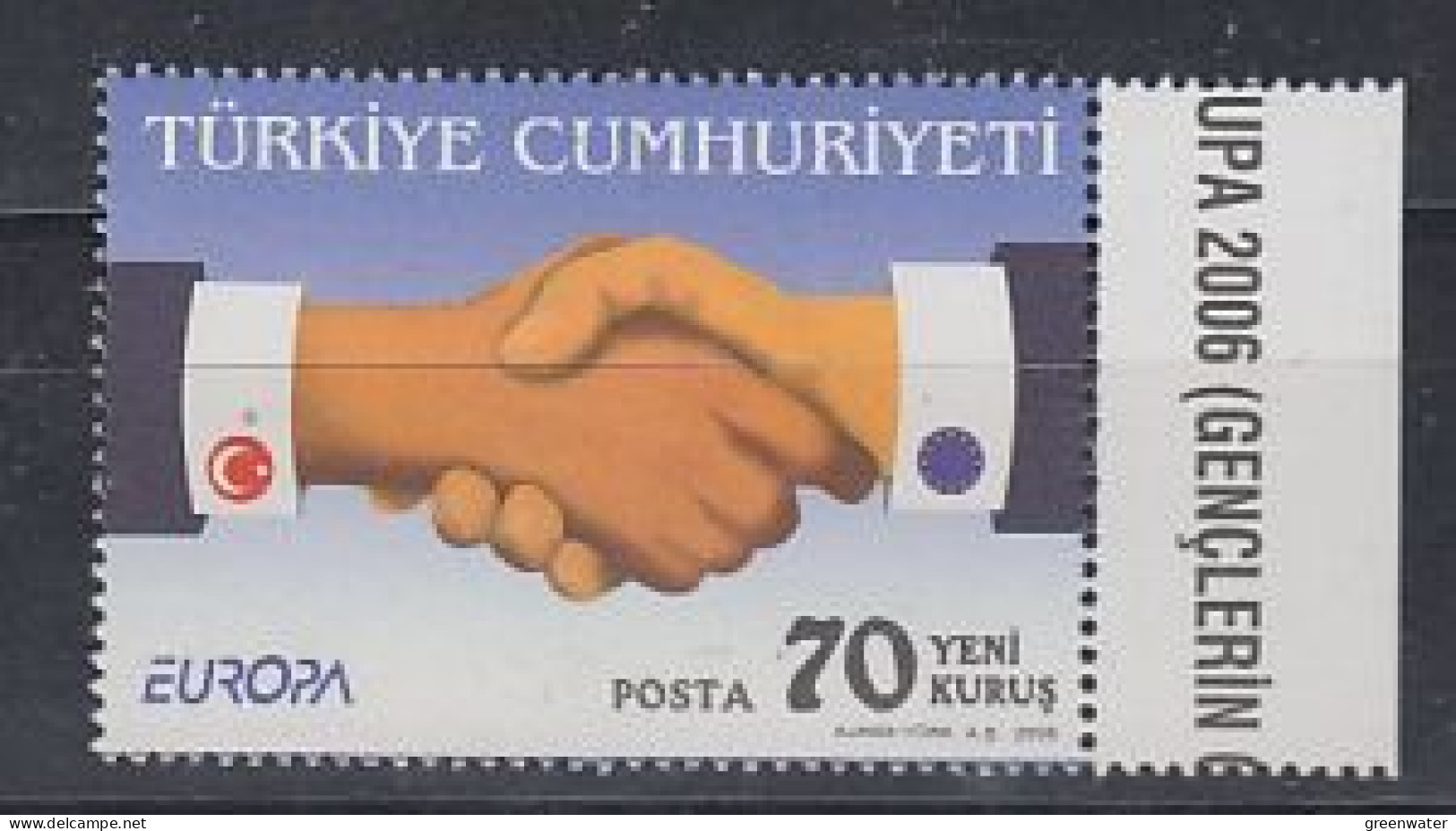 Europa Cept 2006 Turkey 1v** Mnh (59443A) - 2006