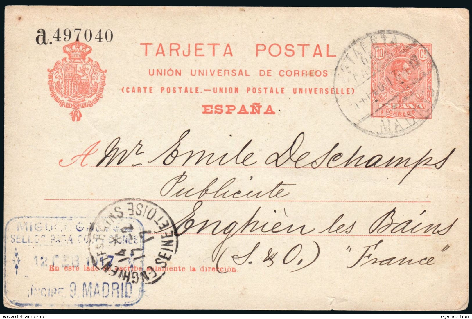 Madrid - Edi O 53 - Entero Postal (serie Minúscula) - Mat "Estafeta De Cambio - Madrid" - 1850-1931