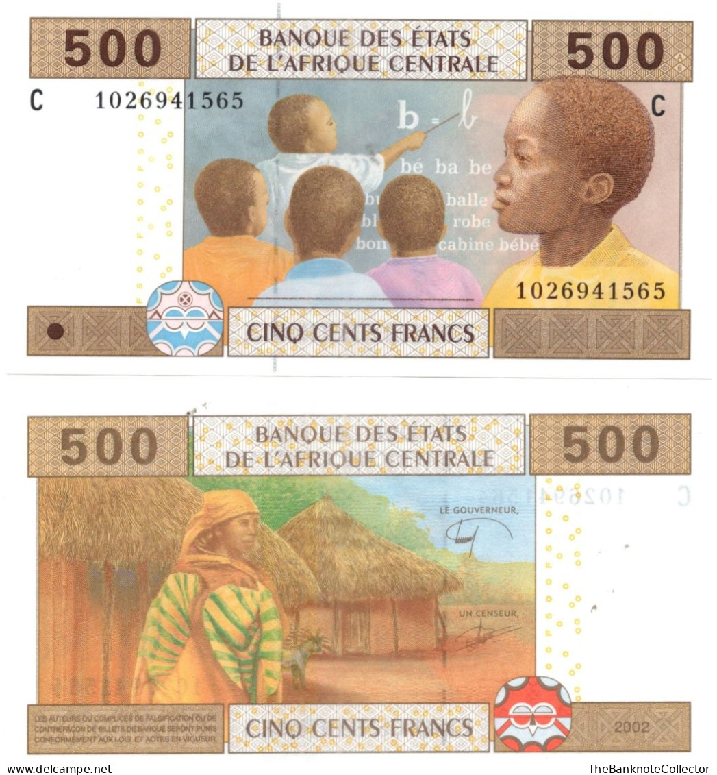 Central African States 500 Francs 606-C  CHAD ND 2002 UNC - États D'Afrique Centrale