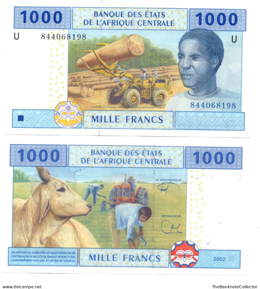 Central African States 1000 Francs 207-U  Cameroun ND 2002 UNC - États D'Afrique Centrale