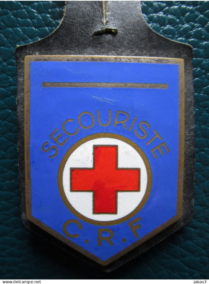 INSIGNE . SANTE . SECOURISTE . CROIX ROUGE FRANCAISE OBSOLETE . CHOBILLON . SUPERBE - Medicina