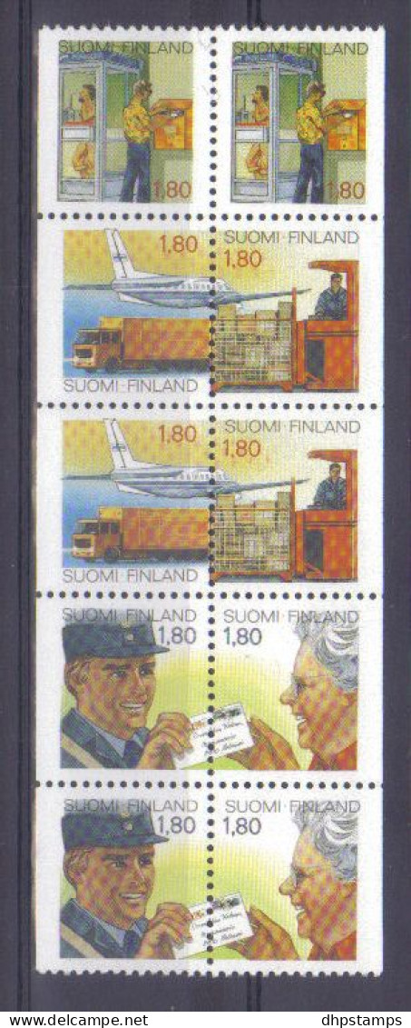 Finland  1988 Postal Services Strip Y.T. 1003a/1007a ** - Unused Stamps