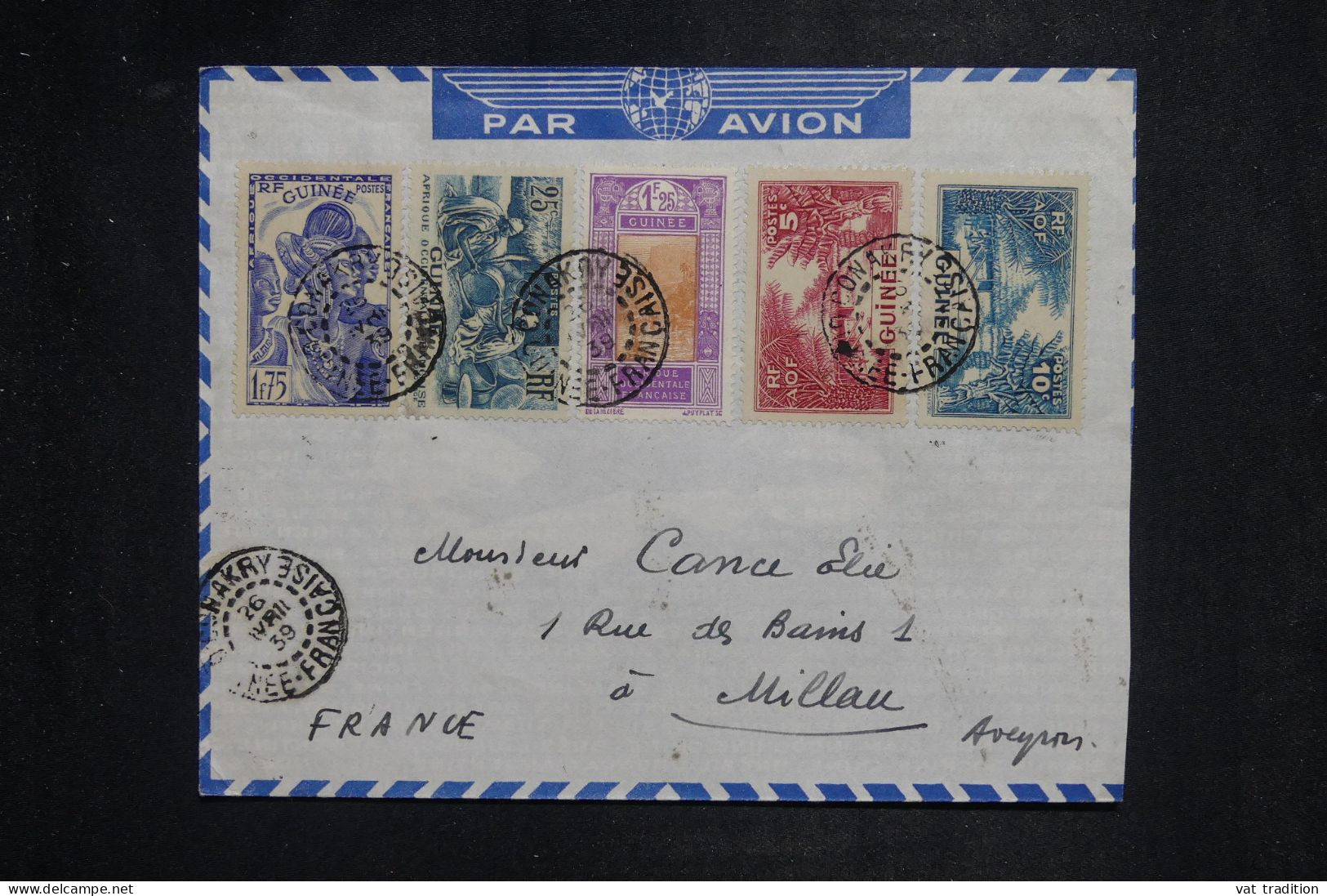 GUINEE - Enveloppe De Conakry Pour La France En 1939 - L 151580 - Briefe U. Dokumente