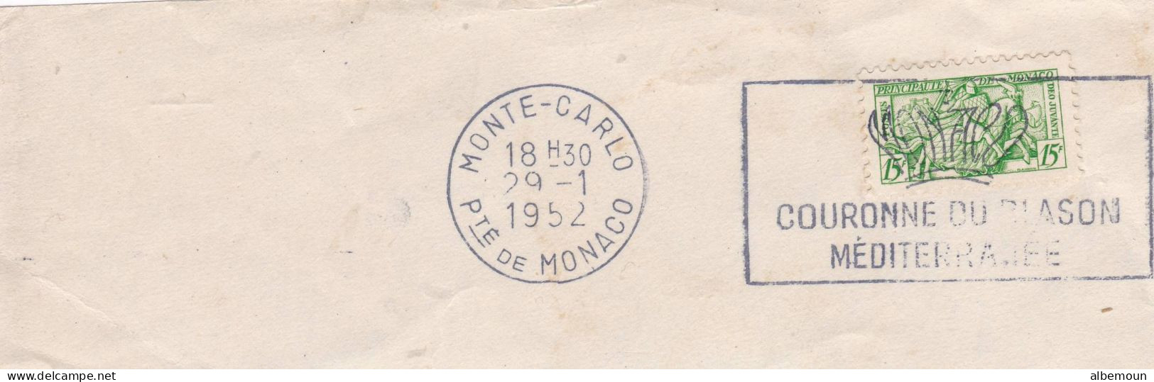 Yvert 374 Monaco Sur Fragment - Used Stamps