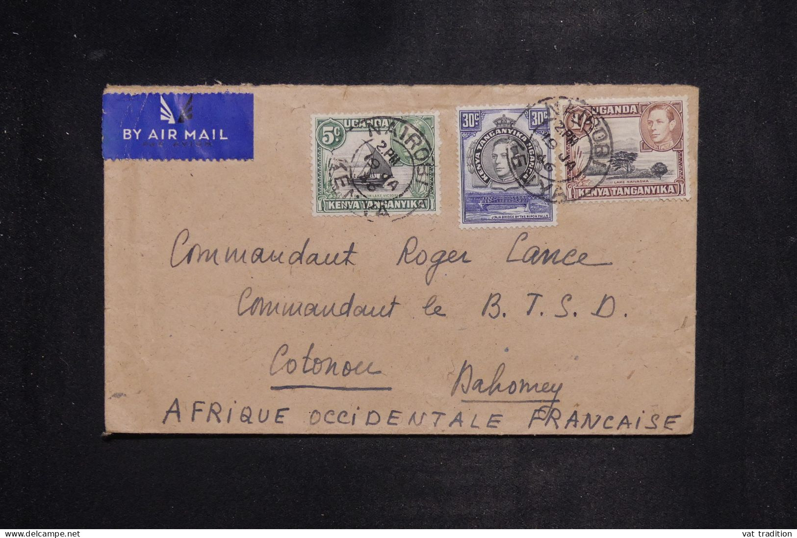 KENYA OUGANDA & Tanganyika - Enveloppe De Nairobi Pour Cotonou En 1946 - L 151581 - Kenya, Uganda & Tanganyika