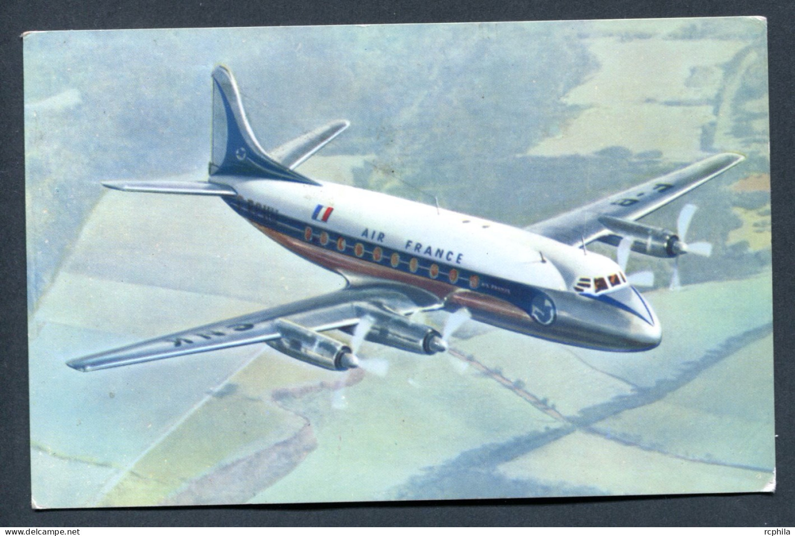 RC 27429 INDE 1956 CARTE POSTALE Air France PAR AVION POUR LA FRANCE - Storia Postale