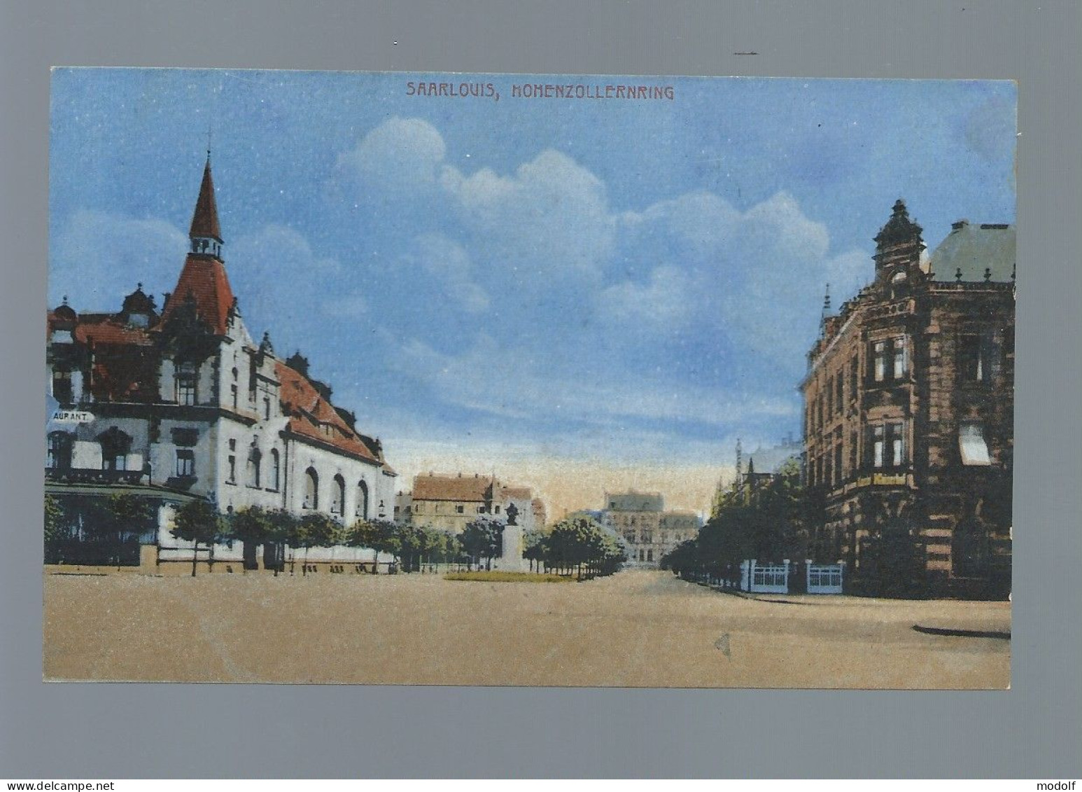 CPA - Allemagne - Saarlouis - Hohenzollernring - Colorisée - Circulée En 1918 - Kreis Saarlouis