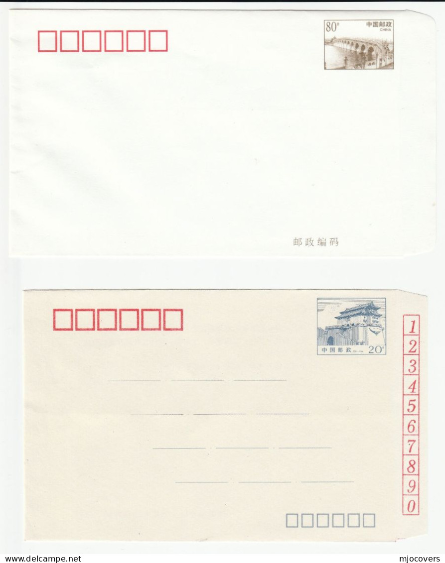 2 Diff China Postal STATIONERY COVERS Stamps Cover - Briefe