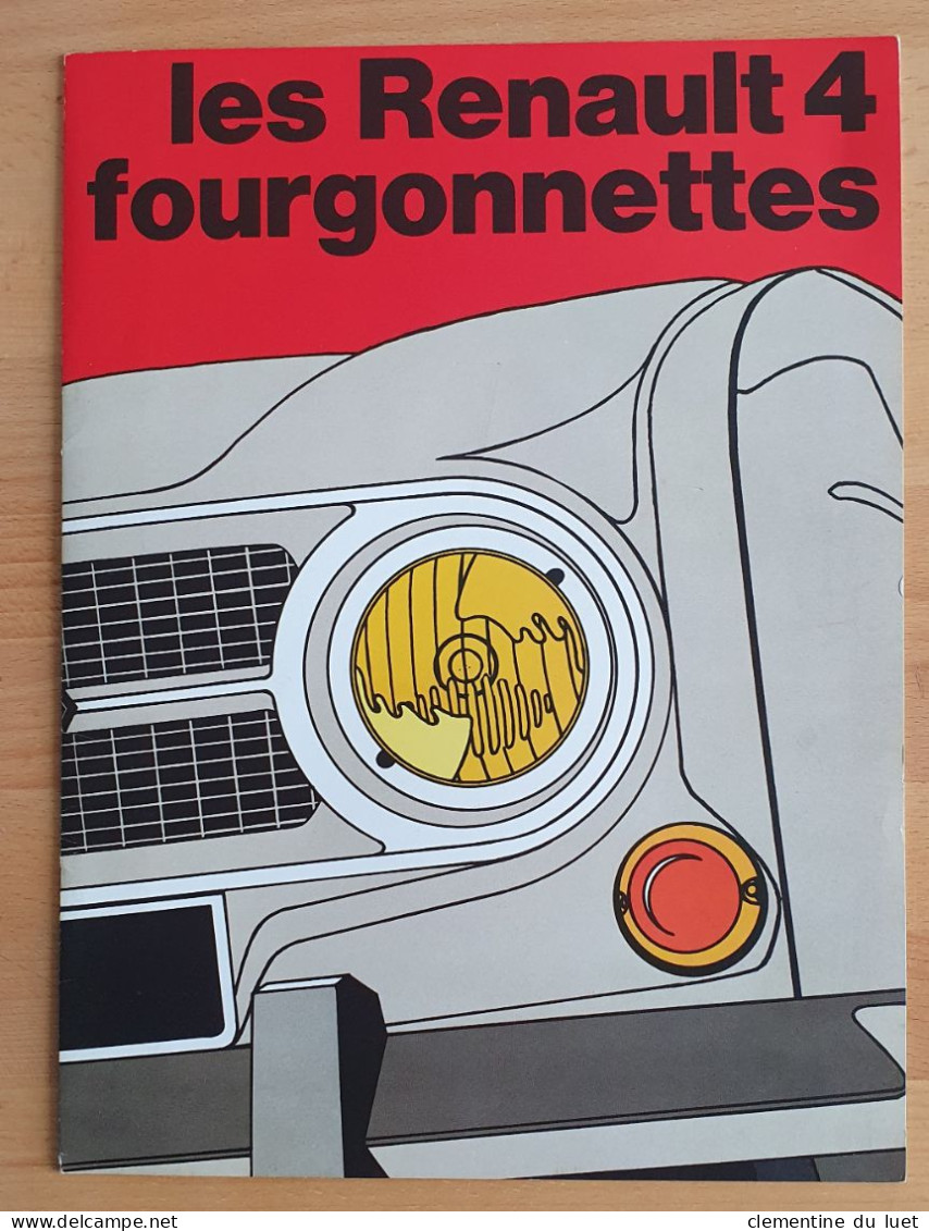 DOCUMENTS BROCHURE RENAULT 4 L FOURGONETTE - Voitures