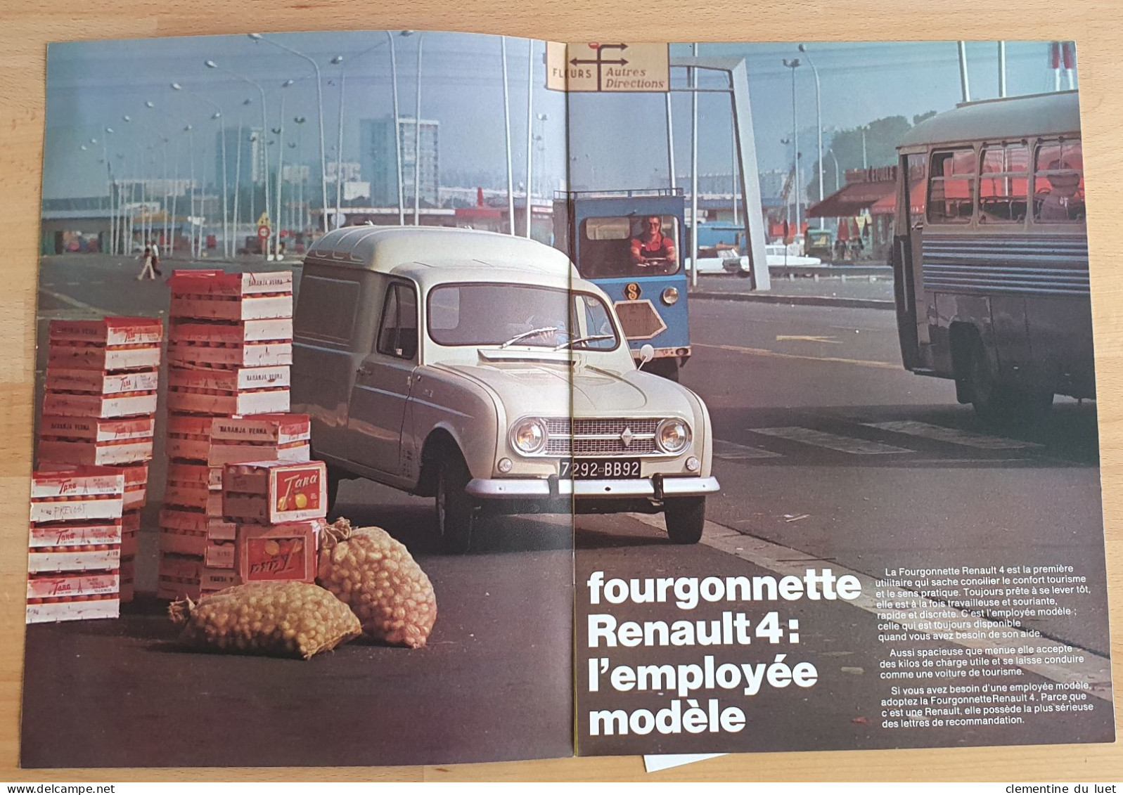 DOCUMENTS BROCHURE RENAULT 4 L FOURGONETTE