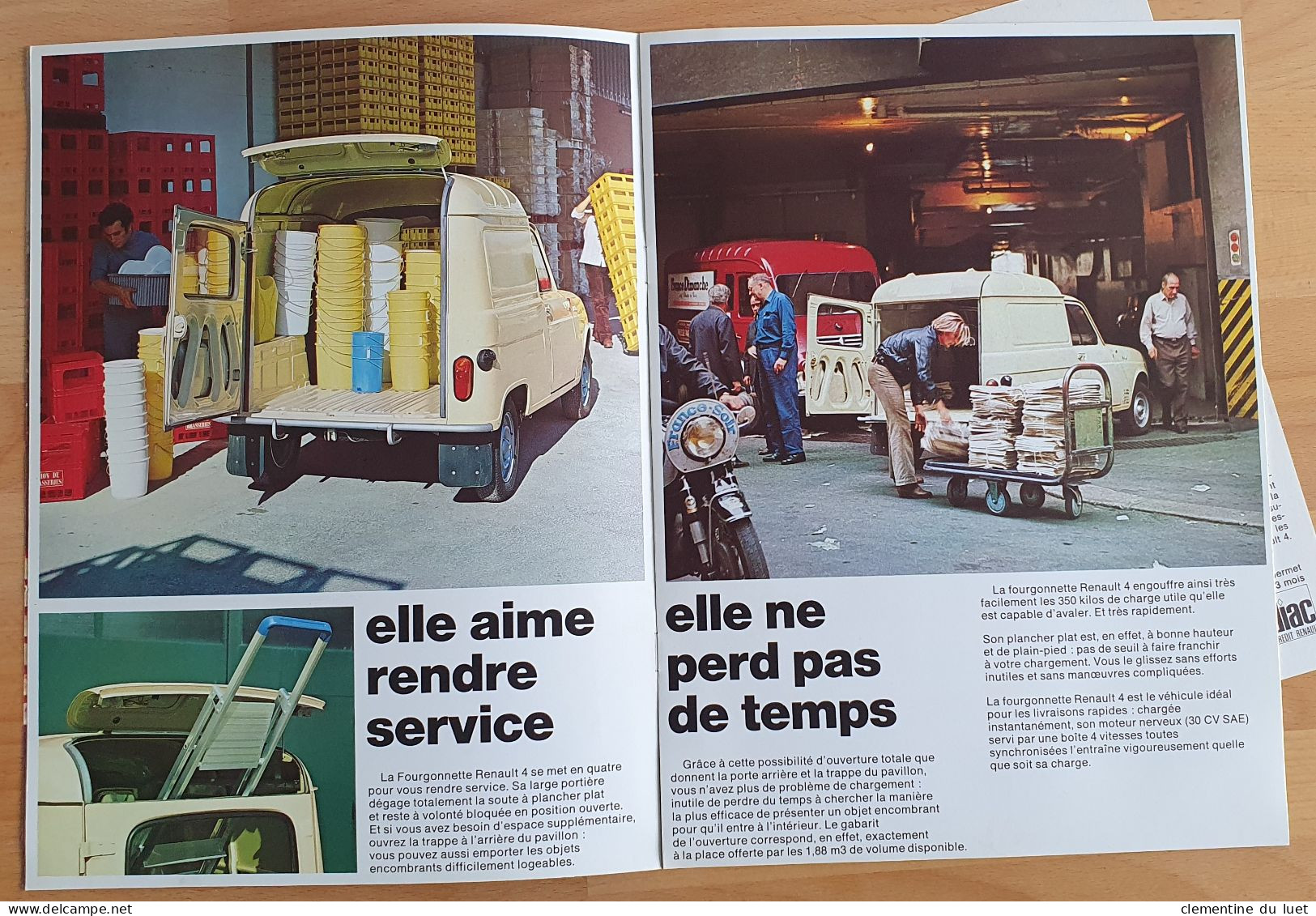 DOCUMENTS BROCHURE RENAULT 4 L FOURGONETTE