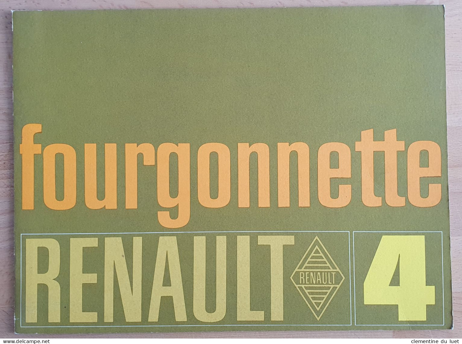 DOCUMENTS BROCHURE RENAULT 4 L FOURGONETTE