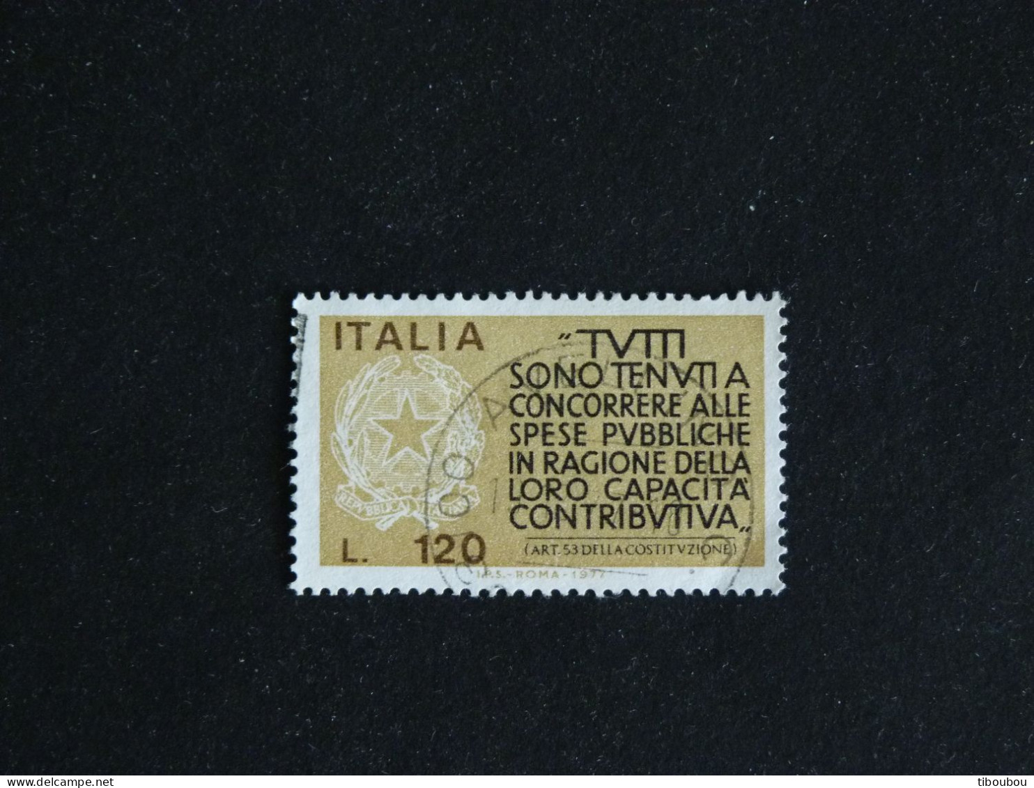 ITALIE ITALIA YT 1297 OBLITERE - INCITATION AU PAIEMENT DE L'IMPOT - 1971-80: Gebraucht