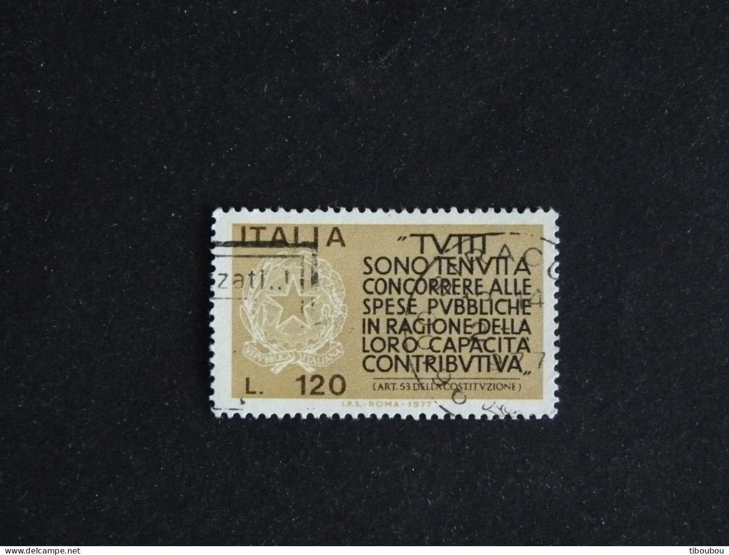 ITALIE ITALIA YT 1297 OBLITERE - INCITATION AU PAIEMENT DE L'IMPOT - 1971-80: Used