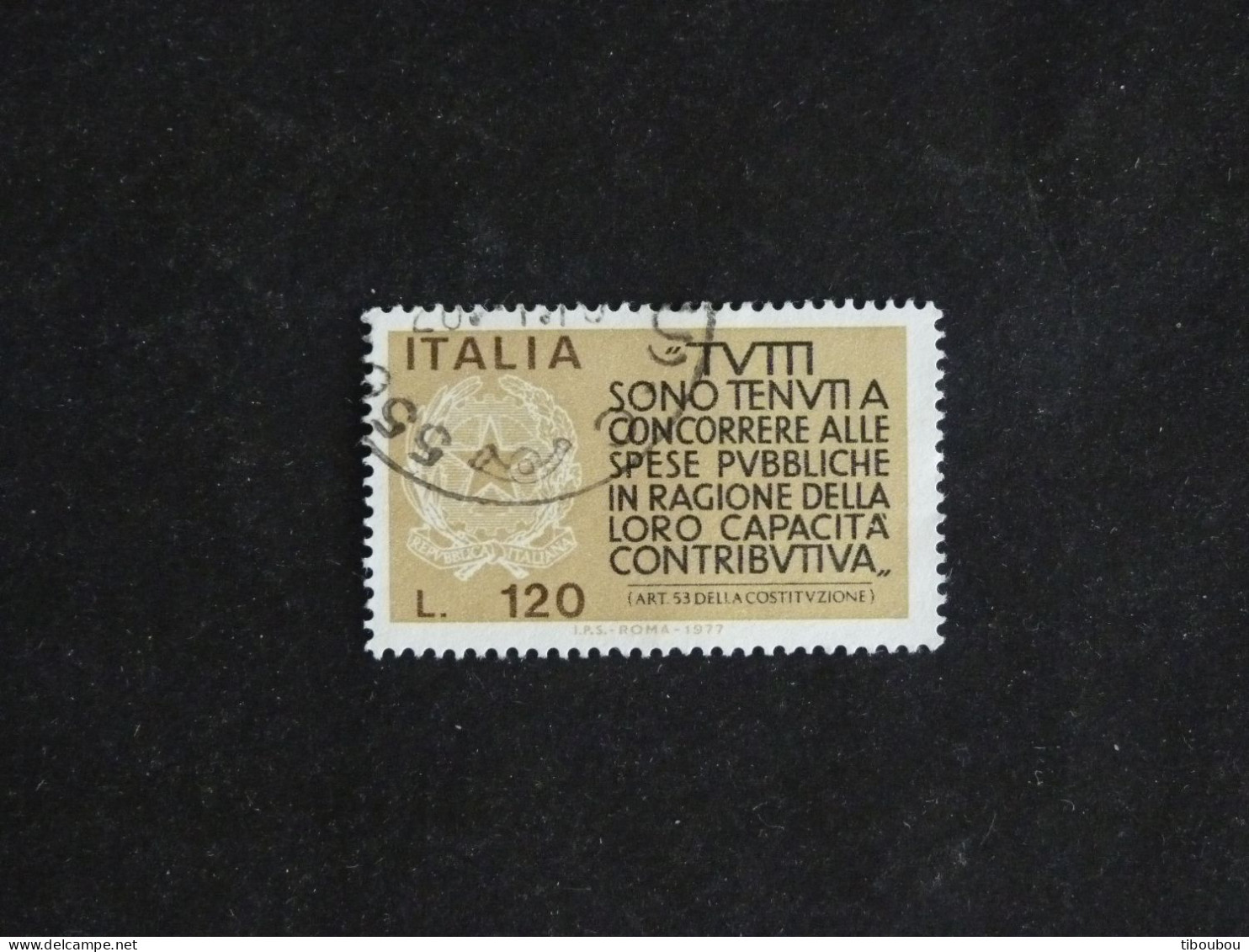 ITALIE ITALIA YT 1297 OBLITERE - INCITATION AU PAIEMENT DE L'IMPOT - 1971-80: Usati