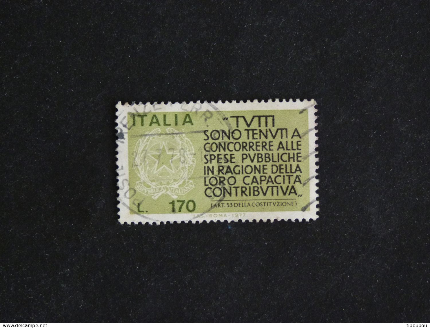 ITALIE ITALIA YT 1298 OBLITERE - INCITATION AU PAIEMENT DE L'IMPOT - 1971-80: Gebraucht