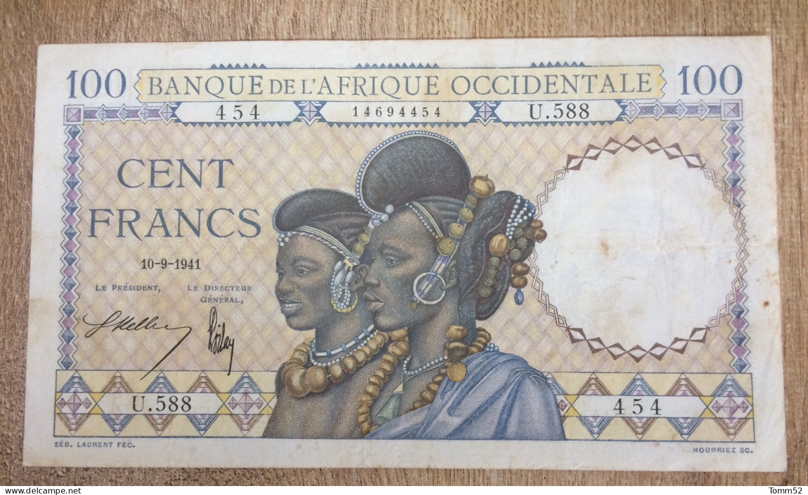 AFRICA OCCIDENTALE 100 Francs 1941. - Otros – Africa