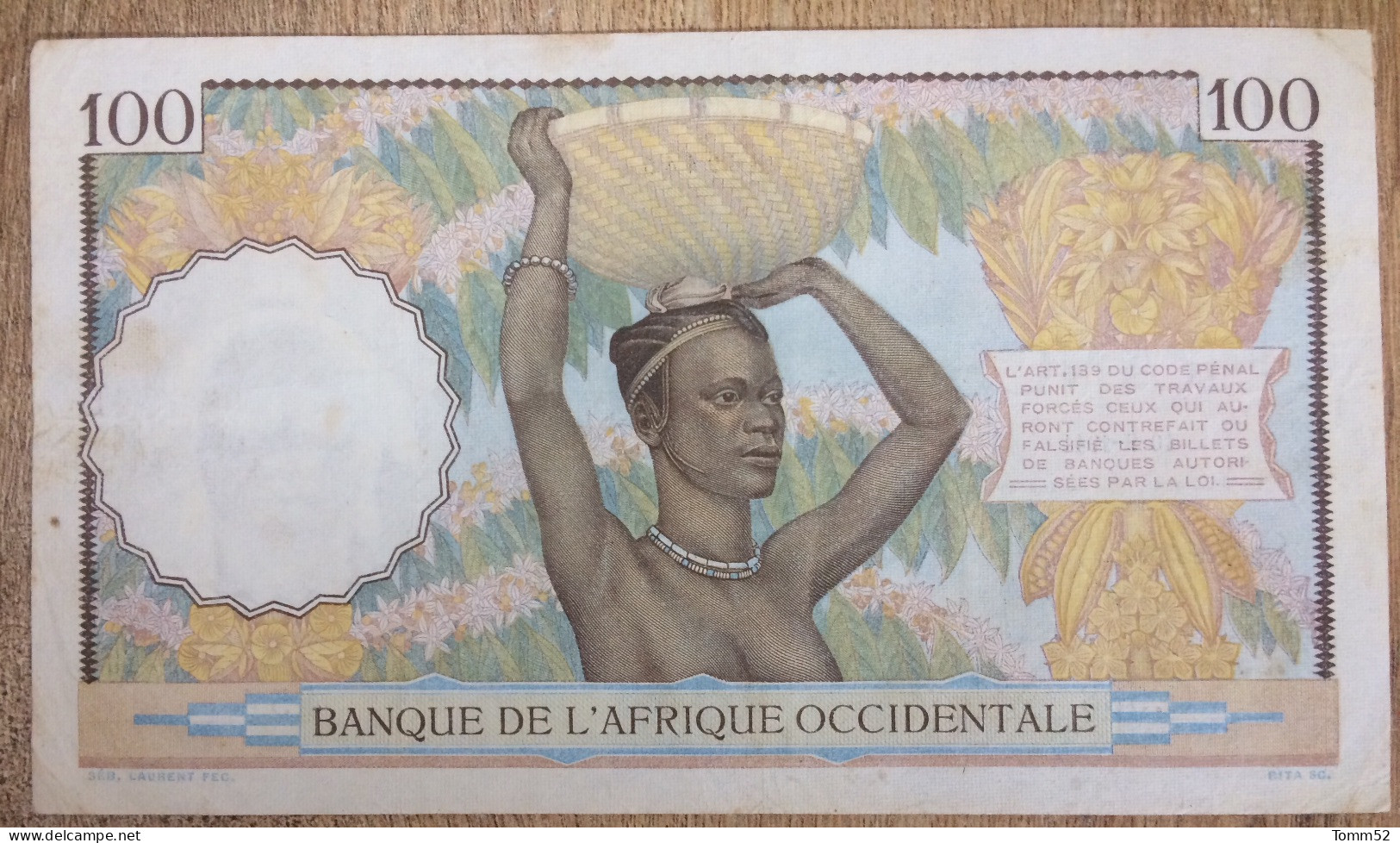 AFRICA OCCIDENTALE 100 Francs 1941. - Otros – Africa