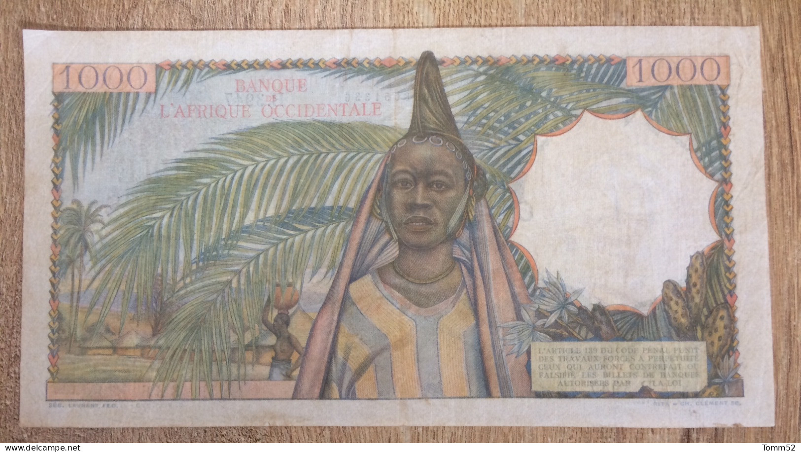 AFRICA OCCIDENTALE 1000 Francs 1954. - Autres - Afrique