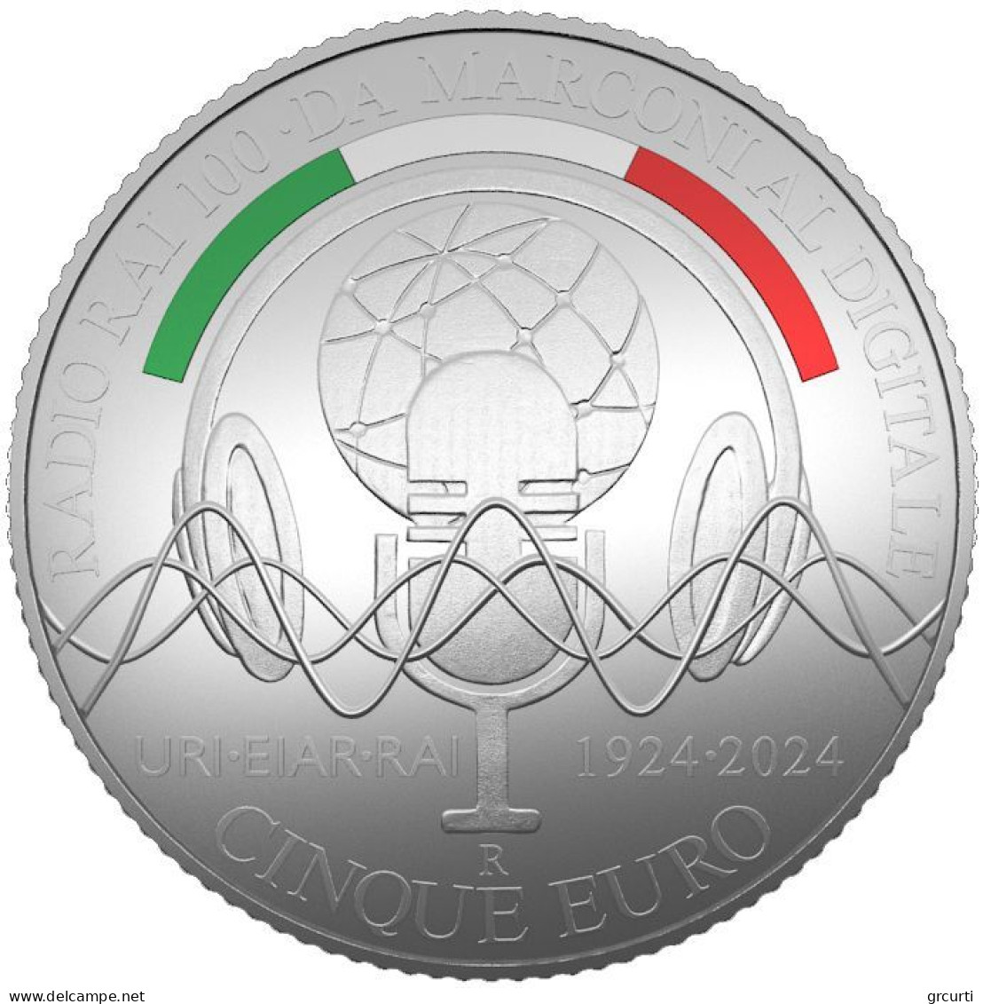Italia - 5 Euro 2024 - 150° Nascita Di Guglielmo Marconi E 100° Prima Trasmissione Radiofonica - Italie