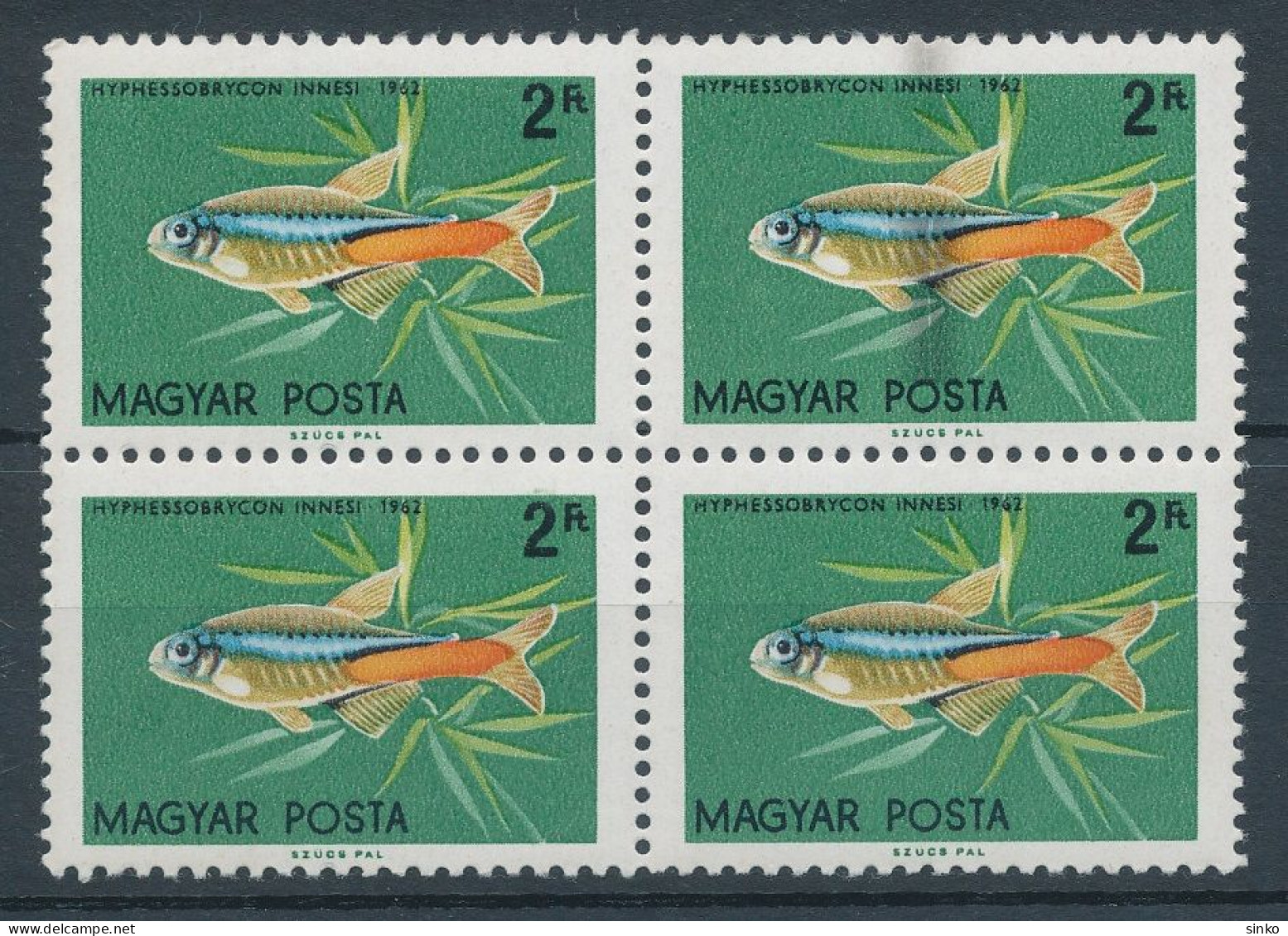 1962. Aquarium Ornamental Fish (I.) - Misprint - Errors, Freaks & Oddities (EFO)