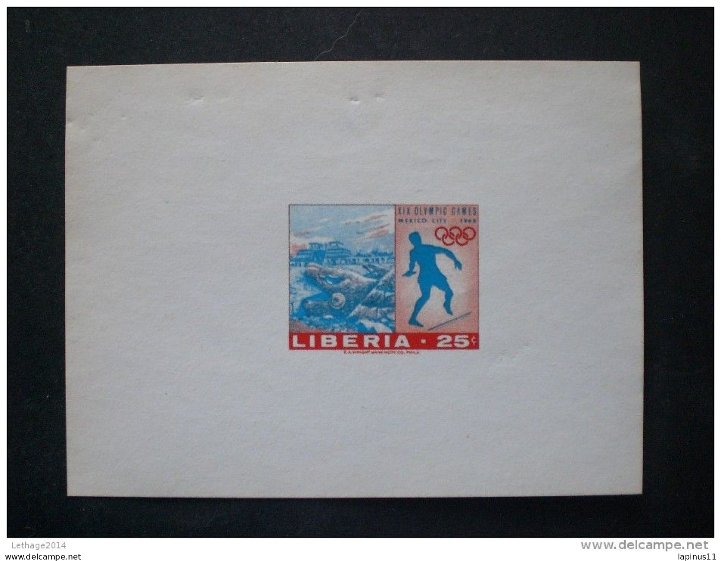 STAMPS LIBERIA 1968 Olympic Games - Mexico City, Mexico PROVA DI STAMPA PROOF - Liberia