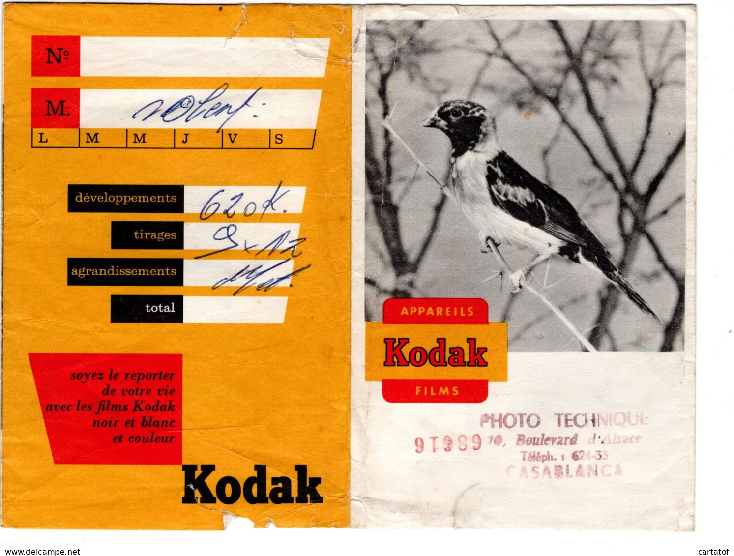 Pochette Papier De Photographe KODAK . PHOTO TECHNIQUE à CASABLANCA - Materiale & Accessori