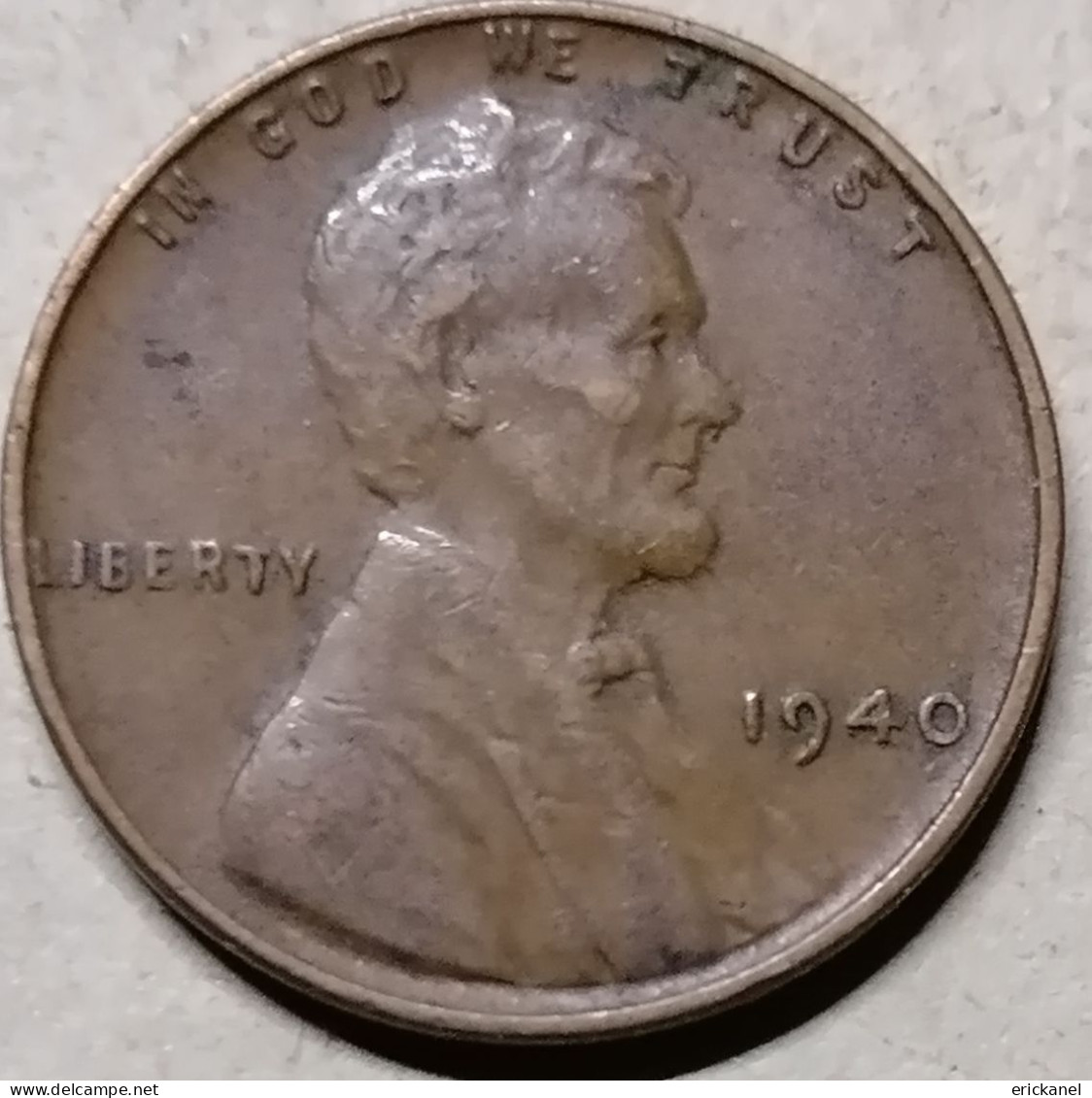 USA 1 CENT 1940 - 1909-1958: Lincoln, Wheat Ears Reverse