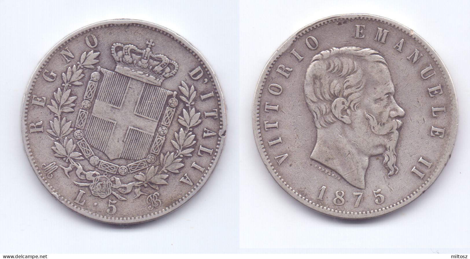 Italy 5 Lire 1875 MBN - 1861-1878 : Vittoro Emanuele II