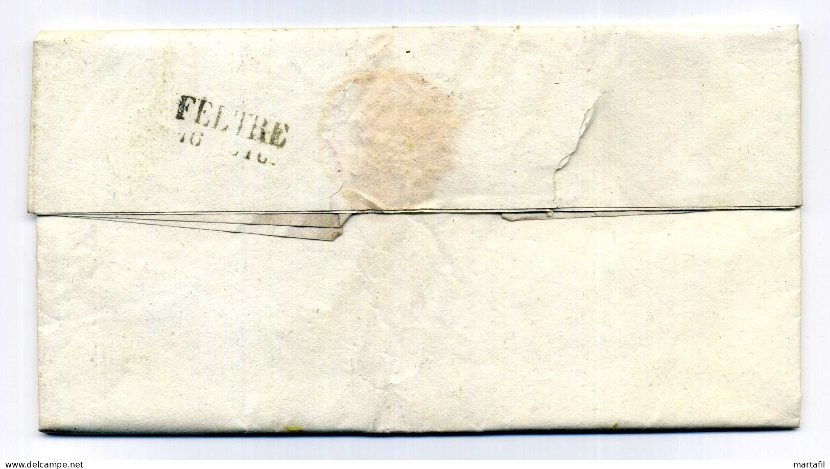 Lettera Da TREVISO 11.06.59 (Ospitale Civile Di Treviso) Per Feltre - 1. ...-1850 Prefilatelia