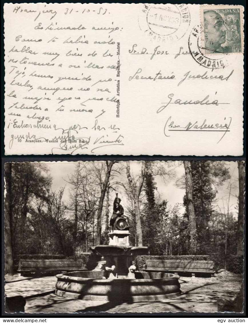 Madrid - Edi O TP 1051 - Postal Mat "Aranjuez - Estación 1/Nov./53" - Cartas & Documentos