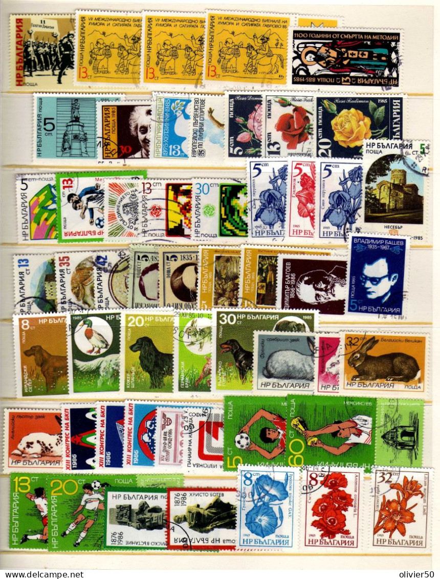 Bulgarie  - Celebrites - Faune - Sports  - Fleurs - Obliteres - Used Stamps