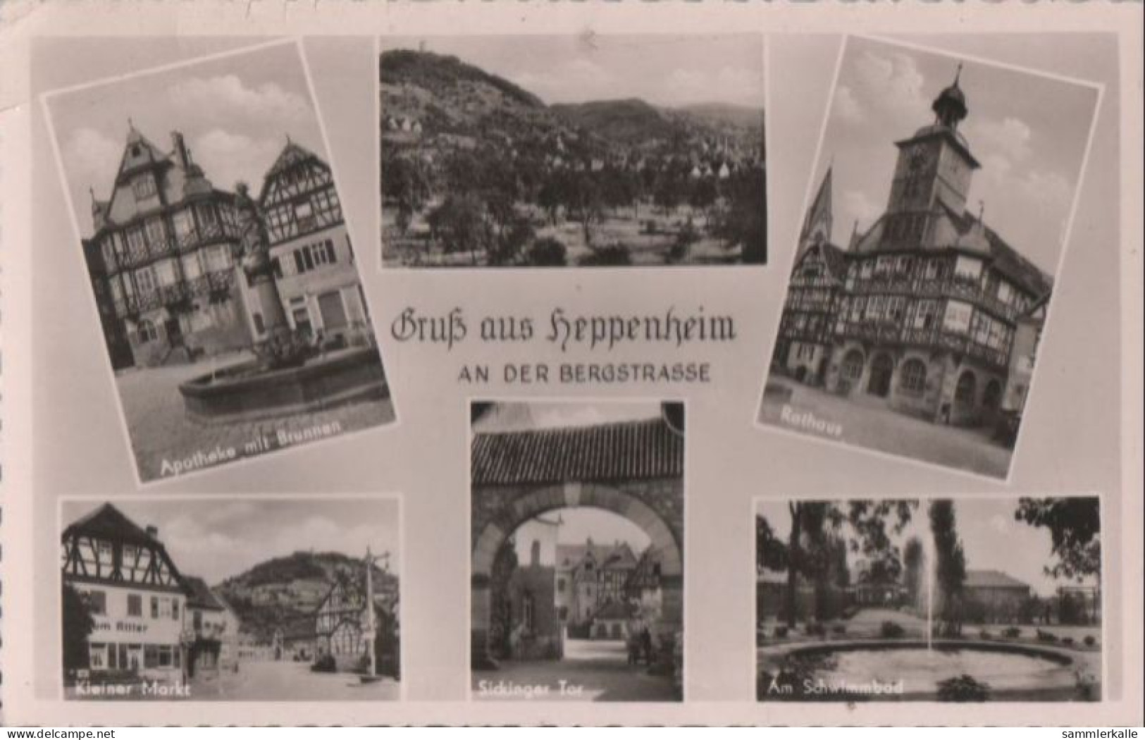 61612 - Heppenheim - U.a. Apotheke Mit Brunnen - Ca. 1955 - Heppenheim
