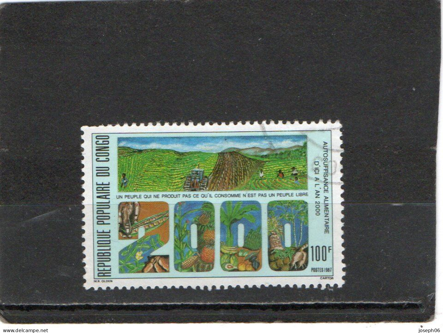 CONGO  1987  Y. T. N° 819  Oblitéré - Usati