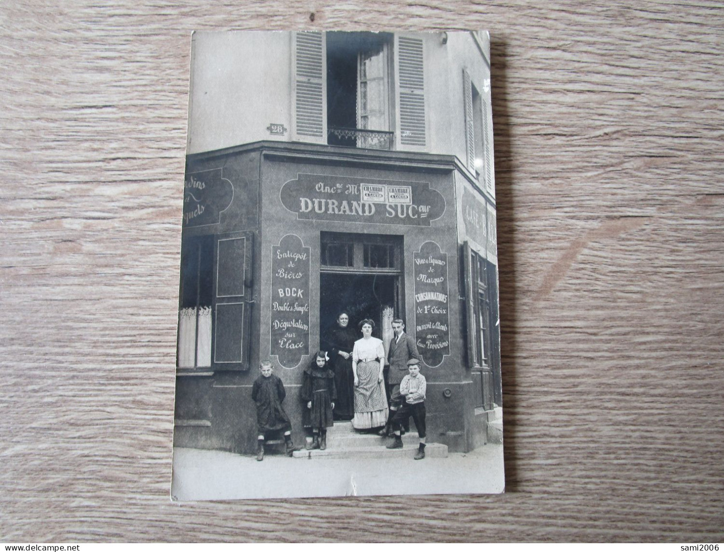 CPA PHOTO COMMERCE DURAND MAGASIN ENTREPOT ANIMEE ENFANTS - Negozi