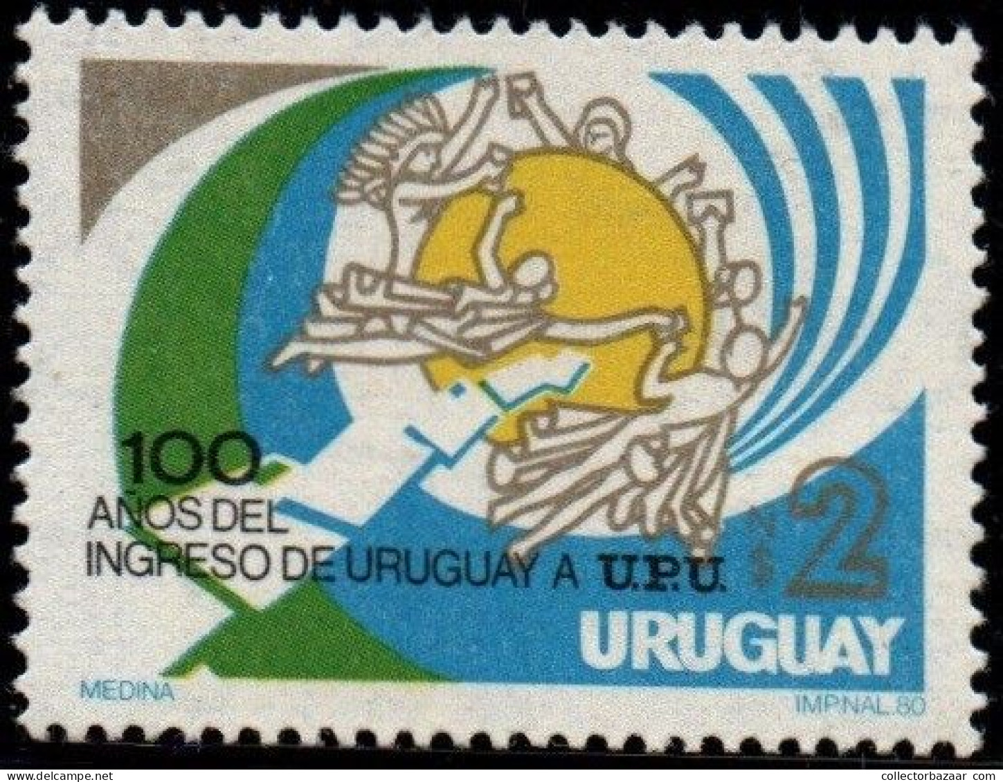 1981 Uruguay UPU Membership Centenary  #1096  ** MNH - Uruguay