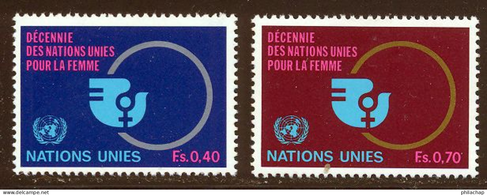 NU (Geneve) 1980 Yvert 89 / 90 ** TB - Unused Stamps