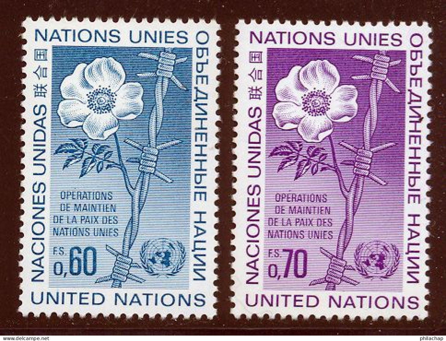 NU (Geneve) 1975 Yvert 54 / 55 ** TB - Unused Stamps