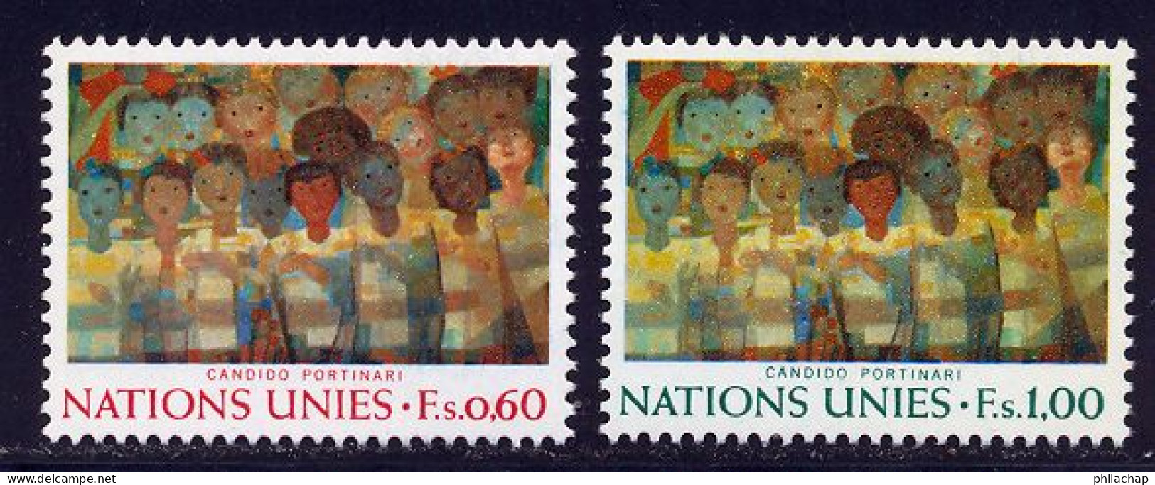 NU (Geneve) 1974 Yvert 41 / 42 ** TB - Neufs