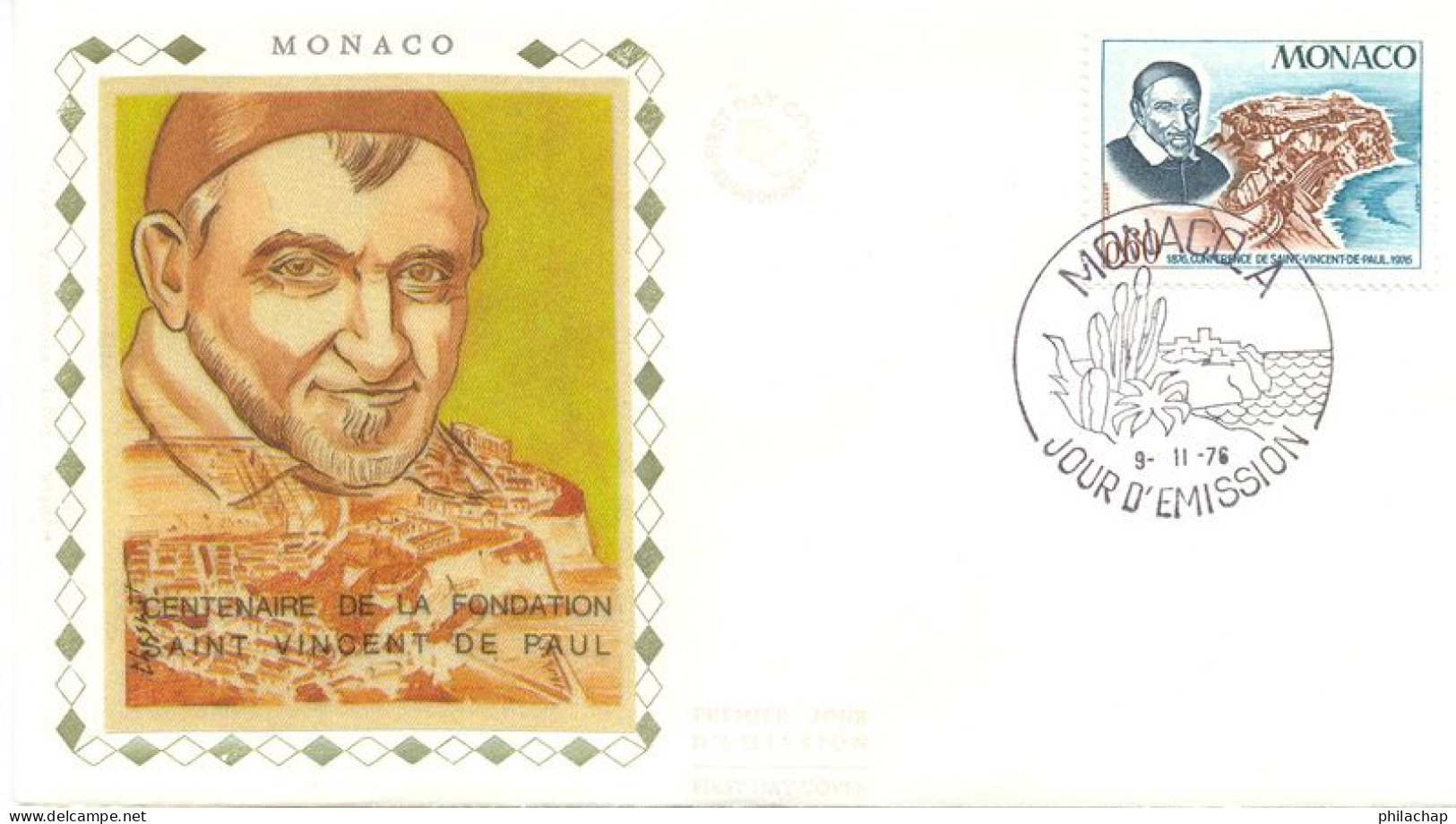 Monaco FDC 1976 Yvert 1067 Saint Vincent De Paul - FDC