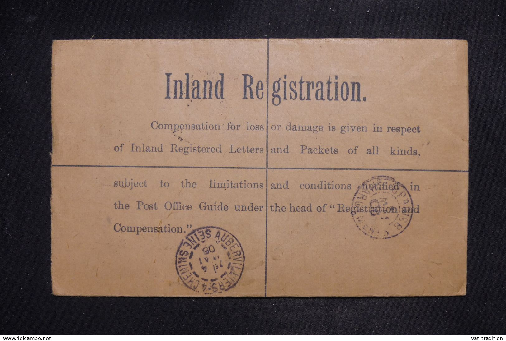ROYAUME UNI - Entier Postal + Compléments ( Perforés ) En Recommandé De Londres Pour La France En 1906 - L 151595 - Entiers Postaux