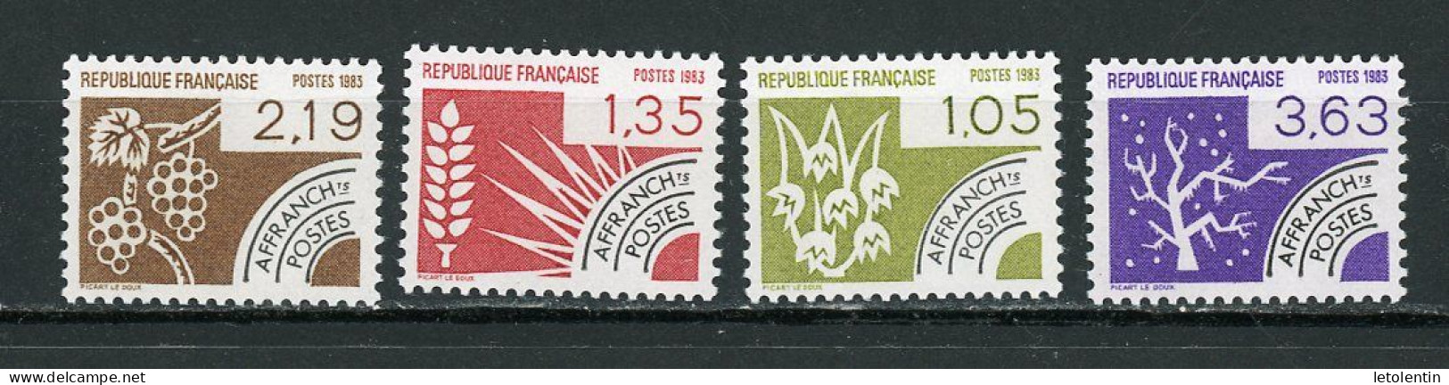 FRANCE -  PRÉOBLITÉRÉ MOIS DE L'ANNÉE - N° Yvert  178/181 ** - 1964-1988